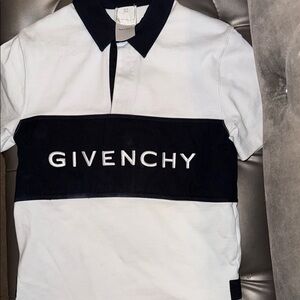 Givenchy Black and White Logo Polo